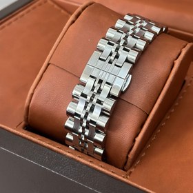 تصویر ساعت مچی عقربه ای مردانه سیکو فول تایم تمام سیلور صفحه سفید مدلQN4200GO Seiko full time men's wristwatch, all silver, white dial, model QN4200GO