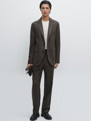 تصویر کت بلیزر و شلوار پشمی ترکیبی راه ماسیمو دوتی Massimo Dutti 