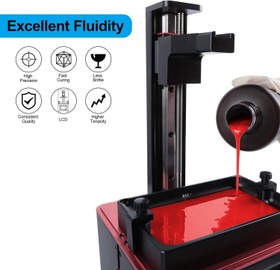 تصویر رزین رنگ قرمز شفاف 1000 گرمی ELEGOO 3D Printer Resin - ارسال 20 روز کاری 