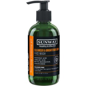 تصویر ژل شستشو صورت و روشن کننده حجم 250 میلی لیتر سان وی Sunway Cleanser And Brightner Skin Face Wash 250 ml