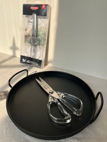 تصویر قیچی آشپزخانه دسته شفاف شنگیا کد J0042 