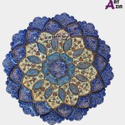 تصویر بشقاب مینا کاری دیوارکوب اصفهان ۲۵ سانتی - کد : ۳ - ۱۳۰۷ 