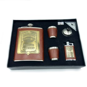 تصویر ست هیپفلاسک دو شات 240cc و فندک جک دنیلز کد L540335 