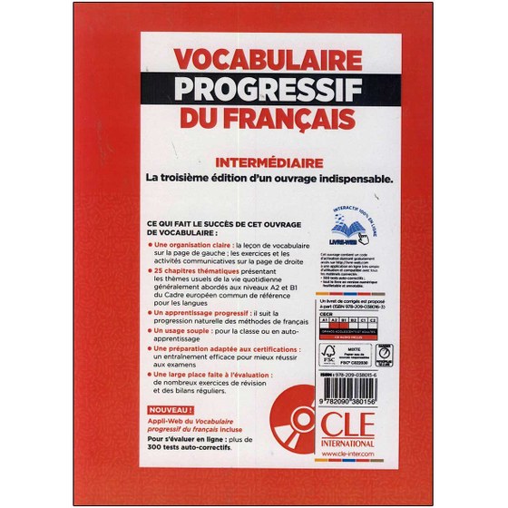 خرید و قیمت Vocabulaire Progressif Du Francais Intermediaire A2 B1 | ترب