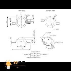 تصویر LED COB سفید آفتابی 5W مارک PROLIGHT OPTO 