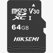 تصویر کارت حافظه microSDXC هایکسمی مدل HS-TF-C1 ظرفیت 64 گیگابایت Hiksemi 64GB Class 10, V30 92MB/s 30MB/s