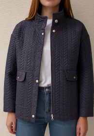 تصویر کاپشن زنانه مموری درجه یک | آسترکشی کامل و پشم شیشه - سایز 