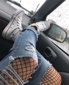 تصویر جوراب شلواری فیش نت (توری) وارداتی Fishnet socks