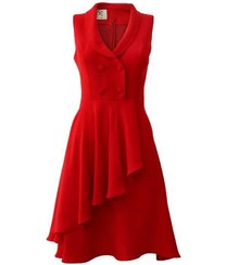 تصویر لباس مجلسی زنانه کرپ کد 1010018 قرمز درس ایگو 