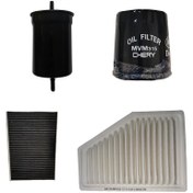 تصویر فیلتر روغن خودرو چری مدل 315 مناسب برای MVM315 به همراه فیلتر بنزین وفیلتر هوا و فیلتر کابین 