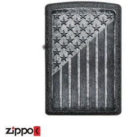 تصویر فندک اورجینال بنزینی زیپو مدل Zippo 49485 STARS AND STRIPES 49485 STARS AND STRIPES