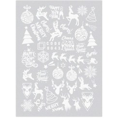 تصویر برچسب لنز ناخن مدل کریسمس کد 43 