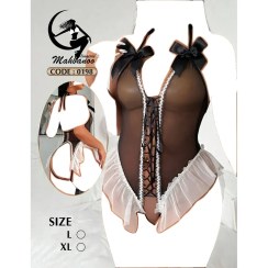 تصویر بادی فاق باز زنانه مدل خدمتکاری و فانتزی 