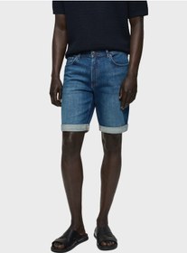 تصویر شلوارک جین اساسی برند mango man Essential Denim Shorts