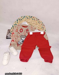 تصویر ست بلوز شلوار پسرانه نخ پنبه لاکرا دار - سایز 