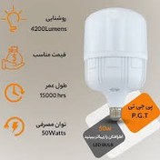 تصویر لامپ استوانه ۵۰ وات پی جی تی - مهتابی 50w pgt