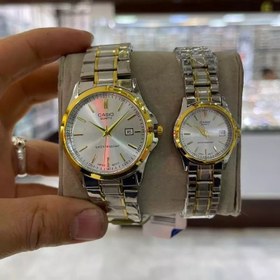 تصویر ست ساعت مچی کاسیو زنانه و مردانه با صفحه رنگی 