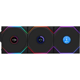 تصویر فن کیس Lian Li UNI Fan TL120 LCD Wireless - 3 in 1 - Black 