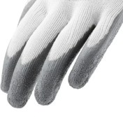 تصویر دستکش ایمنی لاتکس کف مواد طوسی ساده نخ سفید به همراه تگ سنگین رونیکس مدل RH-9007 