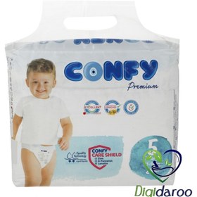 تصویر پوشک کودک کانفی سایز 5 مدل Premium بسته 28 عددی ا Confy Premium Size 5 Junior Baby Diaper Confy Premium Size 5 Junior Baby Diaper