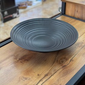 تصویر کاسه تبتی بزرگ ملامین مشکی Large black melamine Tibetan bowl