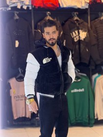 تصویر کاپشن دورو استین دو رنگ - 2XL 