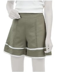 تصویر شلوارک زنانه لینن سبز سرژه Serge کد 229157 