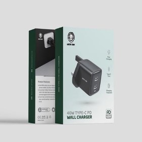 تصویر سر شارژر دیواری با پورت تایپ سی 40 وات گرین Green 40w type-c PD wall charger 