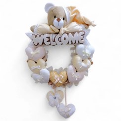 تصویر آویز تزئینی اتاق کودک طرح خرس نانان مدل WCrm 