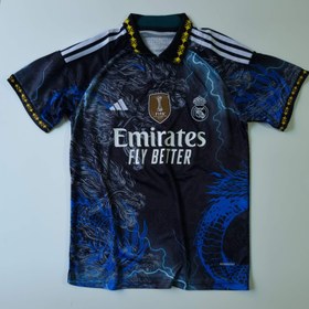 تصویر لباس دراگون رئال مادرید 2025 کیفیت +A تایلندی Real Madrid 2025 Dragon Kit, Thai A+ quality