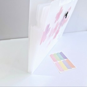 تصویر پوشه دیوایدر دار A4 طرح شکوفه گیلاس ۸ قسمتی 