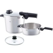 تصویر زودپز دو قلو فیسلر مدل Vitavit comfort با ظرفیت 2.5 و 6 لیتر 