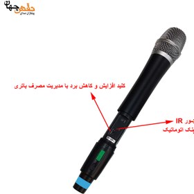 تصویر میکروفن بی سیم دستی جی تی آر JTR UJM-882H 