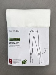 تصویر نیم لگ زنانه اسمارا مدل A288 حاشیه توردار رنگ مشکی و سفید 