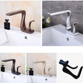 تصویر شیر روشویی مدل لوکس ایتالیایی - کروم 