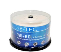 تصویر دی وی دی خام ای ‌تک پرینتیبل بسته 50 عددی ا ETEC DVD+R DL Printable ETEC DVD+R DL Printable