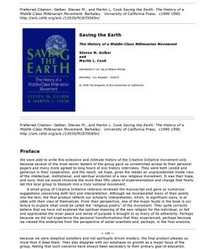 تصویر دانلود کتاب Saving the Earth: The History of a Middle-Class Millenarian Movement 1990 کتاب انگلیسی صرفه جویی در زمین: تاریخ جنبش هزاره طبقه متوسط 1990