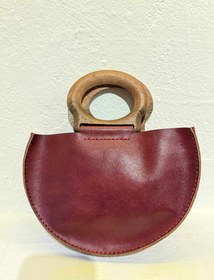 تصویر کیف چرم و‌چوب دستساز تک‌نسخه Handmade bag