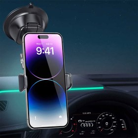 تصویر پایه نگهدارنده موبایل پرودو مدل PD-CSCPM-BK Porodo Cradle Suction Cup Non-Gel Pad phone Mount