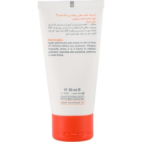 تصویر کرم ضد آفتاب بی رنگ مکس پروتکت نئودرم Neuderm max protect sunscreen cream