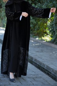 تصویر عبای زنانه راف آ مدل بهین مخمل Abaye behin