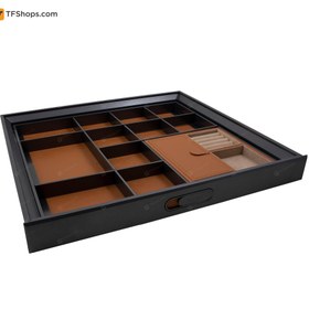 تصویر سینی مشبک چرمی ریلی فانتونی مدل J931 سایز 600 میلی متر نارنجی Drawer Tray