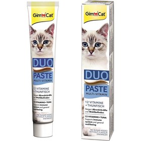 تصویر خمیر مولتی ویتامین گربه جیم کت مدل Duo Paste Multi Vitamin طعم ماهی تن وزن ۵۰ گرم Gimcat Duo Paste Multi Vitamin for Cat Tuna Flavour 50g