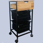 تصویر جا سیب زمینی و پیاز 2طبقه کشودار با پارچه یونیک کد UN-2904 