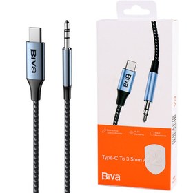 تصویر کابل تبدیل Type-C به AUX بیوا AUX-07T طول 1 متر Biva AUX-07T Type-C To AUX 1m Cable