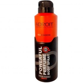 تصویر اسپری دئودورانت بدن آقایان Red Carbon ادرویت 200 میلی لیتر Adroit Red Carbon Deodorant Body Spray 200 ml