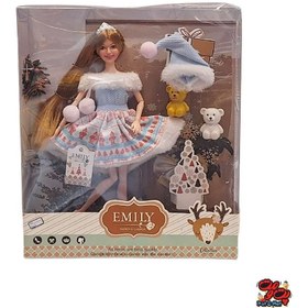 تصویر عروسک باربی لباس زمستانی بدن مفصلی WINTER SPORT BARBIE DOLL _ 141D