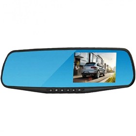 تصویر آینه مانیتور دار با دوربین جلو و دنده عقب خودرو برند رویال مدل DVR 
