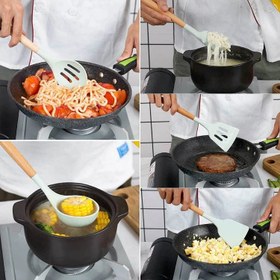 تصویر ست ۱۲ پارچه کفگیر و ملاقه نسوز 