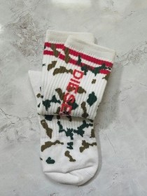 تصویر جوراب مردانه دومینو طرح نوشته SIESEL ساق بلند Men's domino design socks by SIESEL long leg